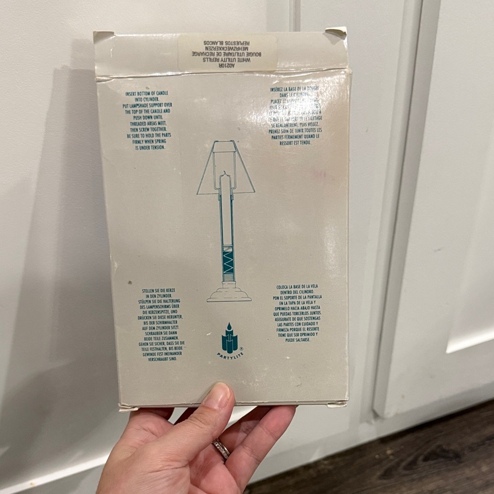 Partylite 6" white candle sticks